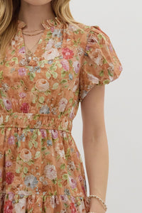 The Attic Boutique Terra Cotta Midi Dress  - The Attic Boutique