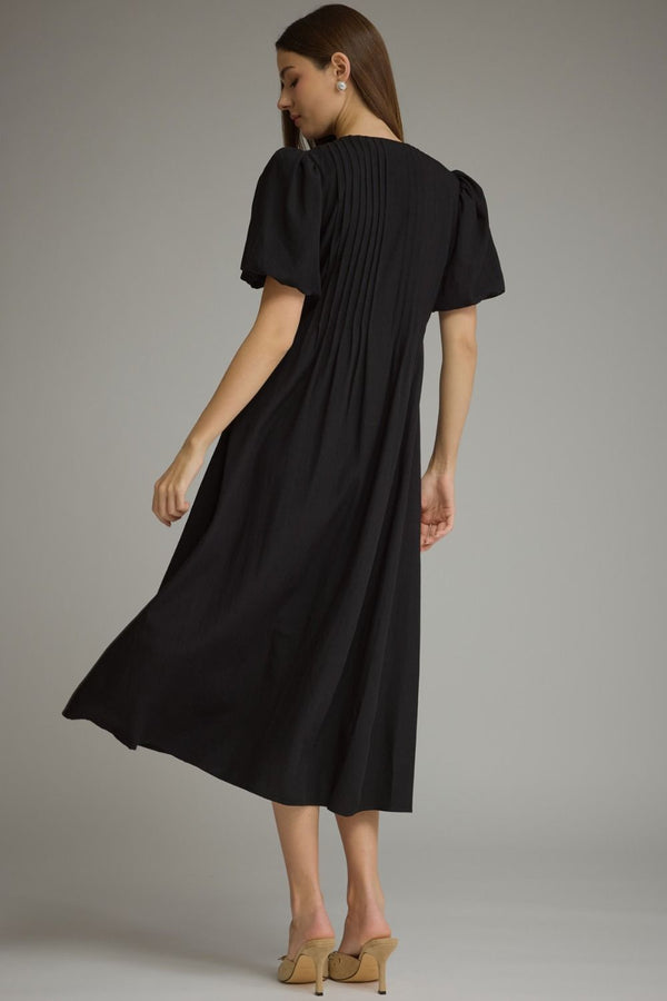 Alexa Black Midi Dress