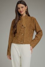 Zoe Tie Neck Cropped Jacket