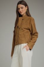 Zoe Tie Neck Cropped Jacket