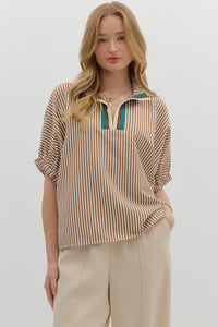 Entro Caramel Dolman Top  - The Attic Boutique