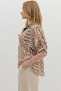 Entro Caramel Dolman Top  - The Attic Boutique