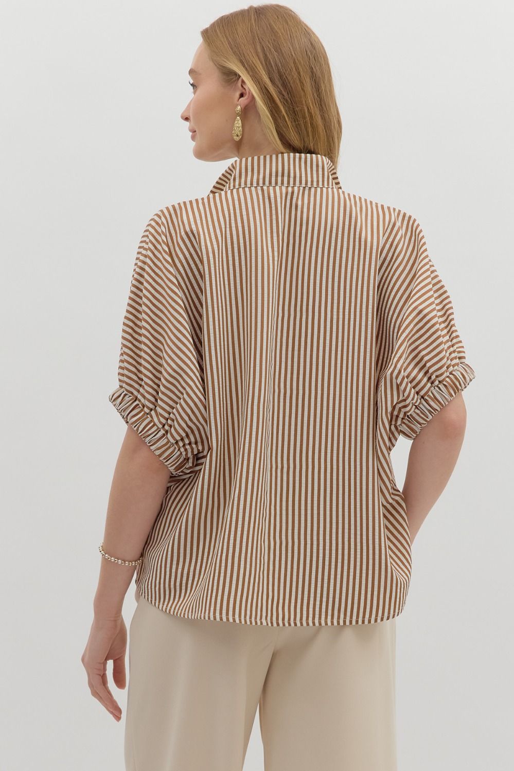 Entro Caramel Dolman Top  - The Attic Boutique