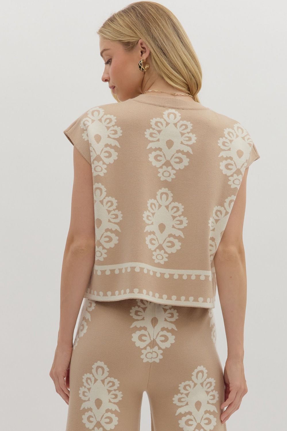 Entro Taupe Knit Sweater  - The Attic Boutique