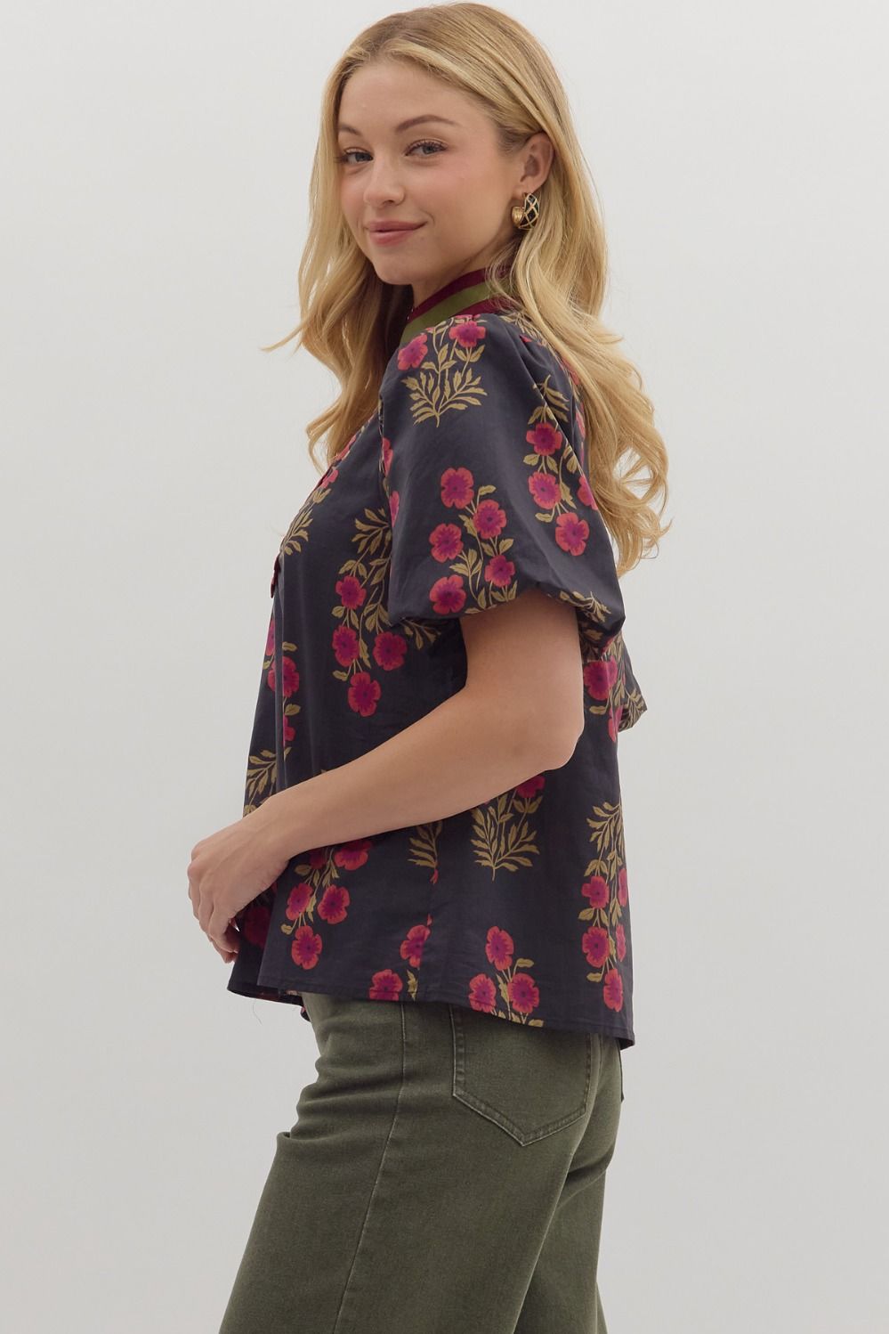 Entro Floral Multicolor Top  - The Attic Boutique