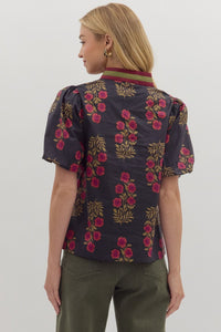 Entro Floral Multicolor Top  - The Attic Boutique