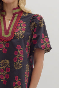 Entro Floral Multicolor Top  - The Attic Boutique