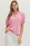 The Attic Boutique Baby Pink Breeze Collared Top  - The Attic Boutique