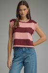Burgundy Pink Stripe Top