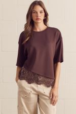 Ella Scallop Lace Knit Top