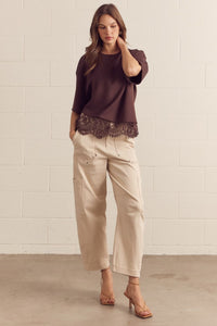 Ella Scallop Lace Knit Top