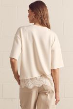 Erin Scallop Lace Knit Top