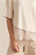 Erin Scallop Lace Knit Top