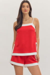 Red Knit Set