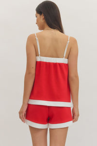 Red Knit Set