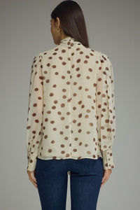 Willa Cream Polka Dot Top