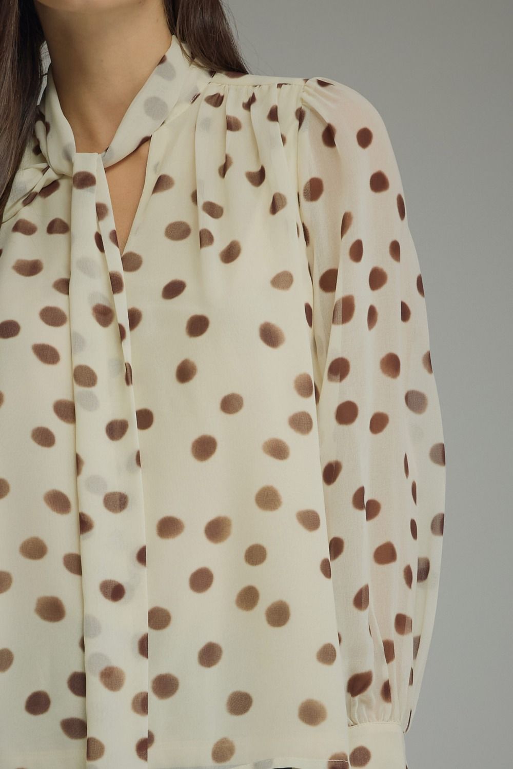 Willa Cream Polka Dot Top