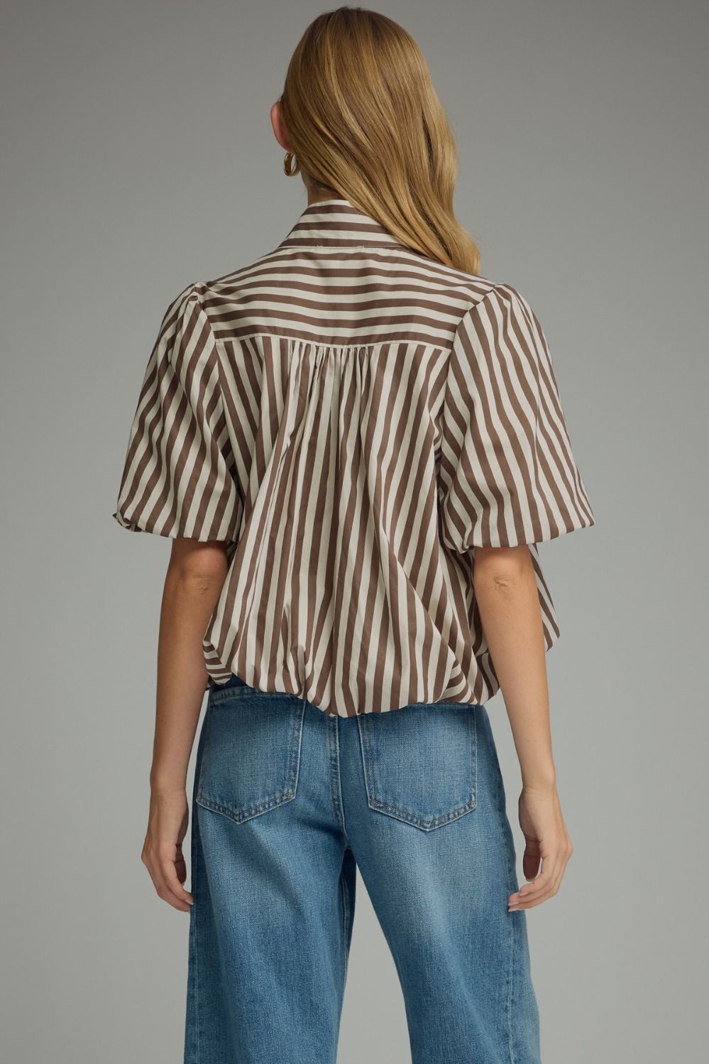 Josie Brown Ecru Stripe Top