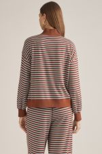 Ryan Blue & Brown Stripe Top