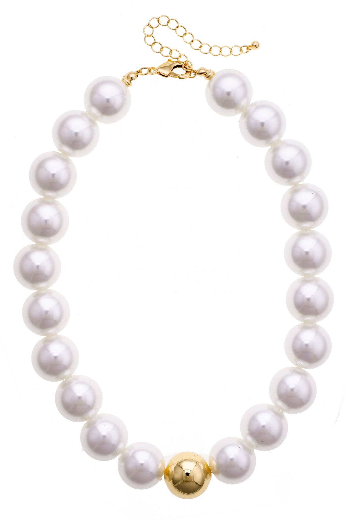 Marjorie Beaded Necklace in Ivory