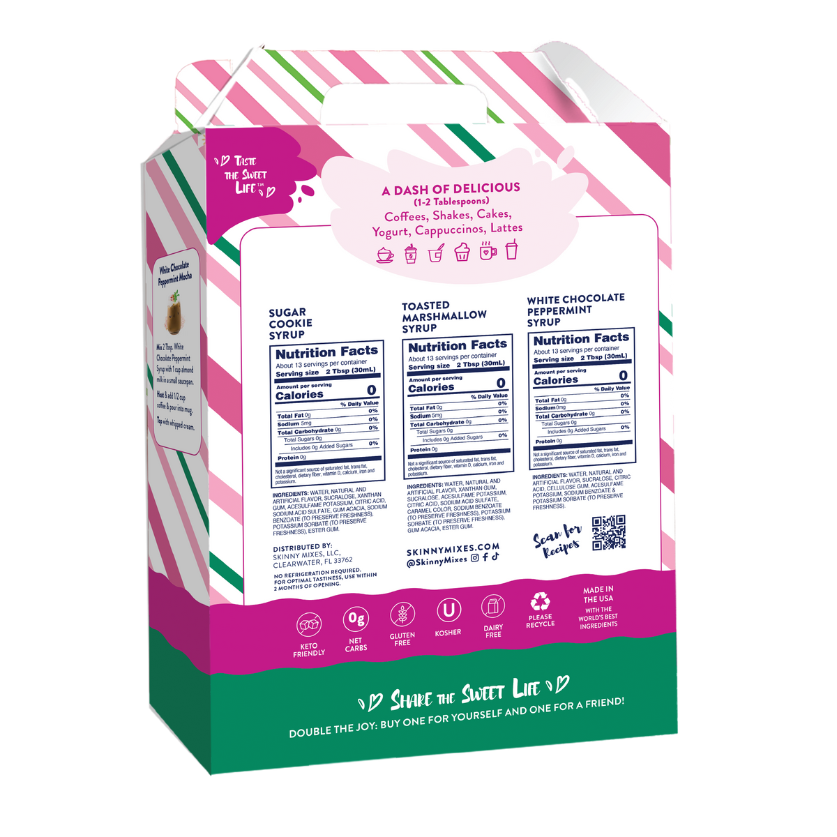 Jordan's Skinny Mixes Holiday Barista Syrup Trio  - The Attic Boutique