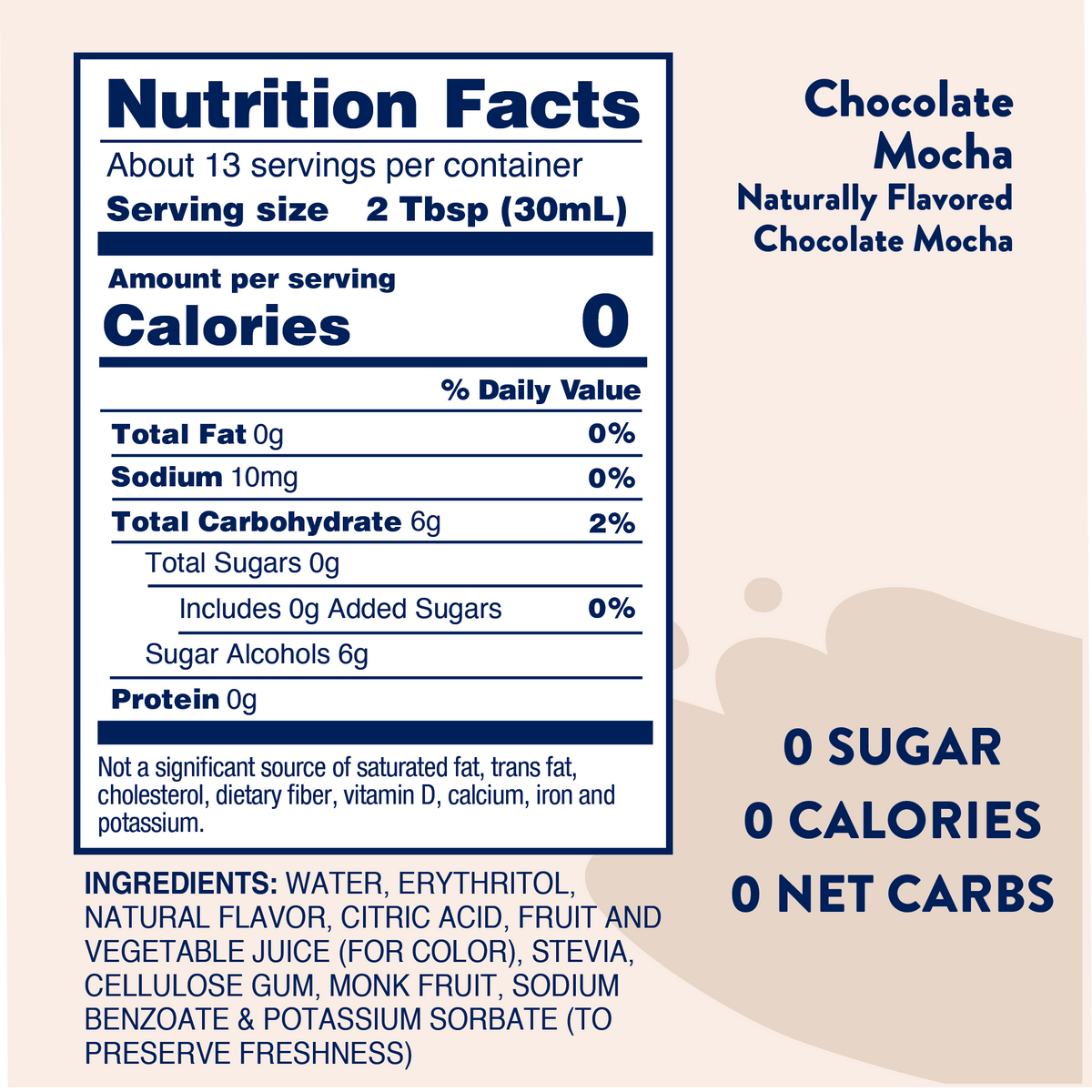 Jordan's Skinny Mixes Naturally Sweetened Chocolate Mocha Syrup - 375ml  - The Attic Boutique