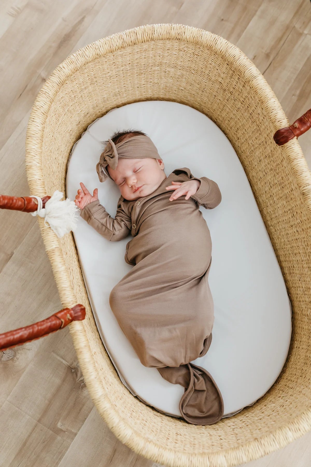 Copper Pearl Gobi Newborn Knotted Gown Baby - The Attic Boutique