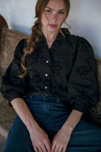 Sienna Black Floral Top