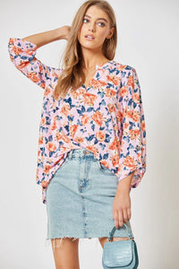 The Attic Boutique Liz Blush Multi Top Top - The Attic Boutique