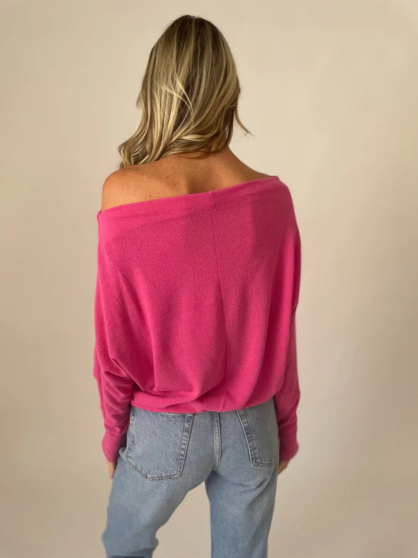 Six Fifty Clothiing Punch Pink Top Clothing - The Attic Boutique