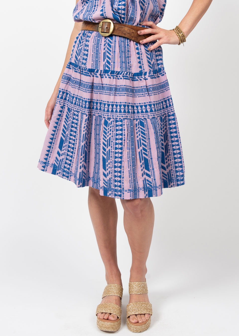 Ivy Jane / Uncle Frank Tiered Stitched Hem Skirt  - The Attic Boutique