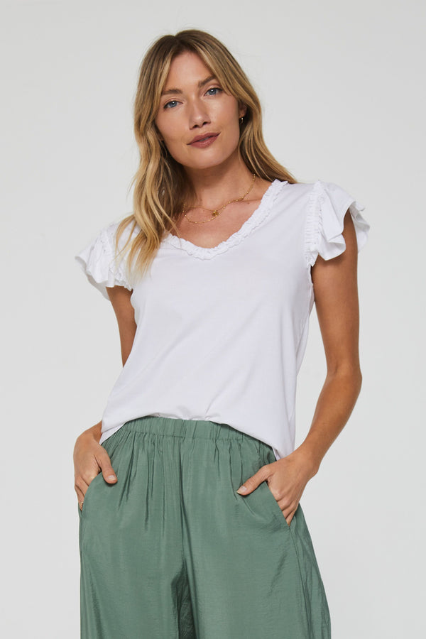 Another Love Everly White Top  - The Attic Boutique
