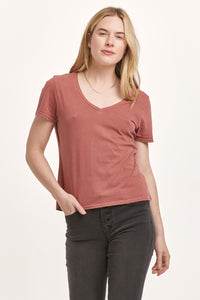 Dear John Madelyn Rust Top  - The Attic Boutique