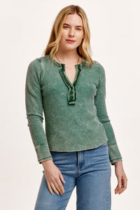 Dear John Luna Dark Moss Sweater  - The Attic Boutique