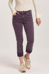 Dear John Blaire Cuffed Purple Plum Jeans  - The Attic Boutique