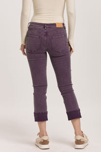 Dear John Blaire Cuffed Purple Plum Jeans  - The Attic Boutique