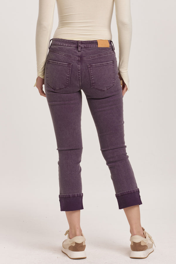 Dear John Blaire Cuffed Purple Plum Jeans  - The Attic Boutique