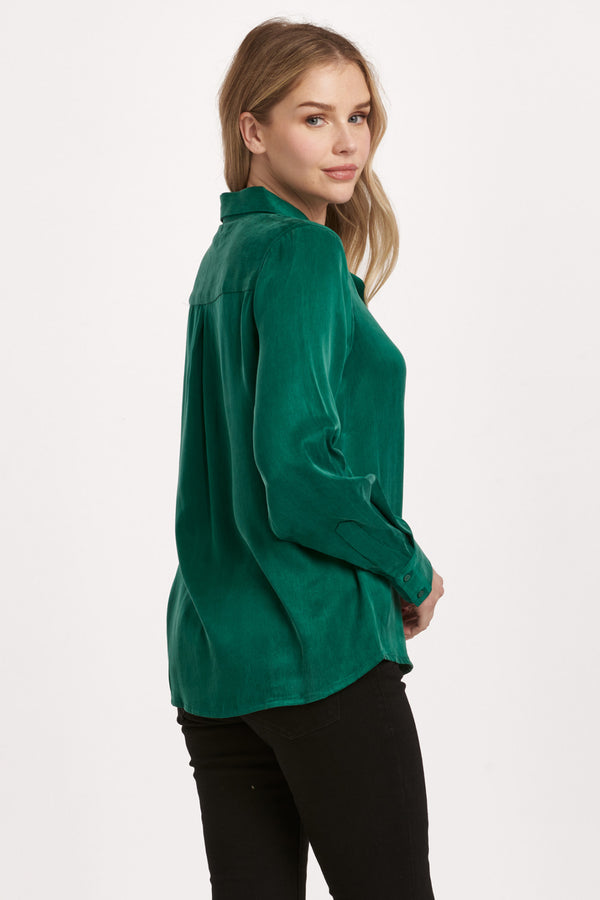 Dear John Birdie Emerald Top  - The Attic Boutique