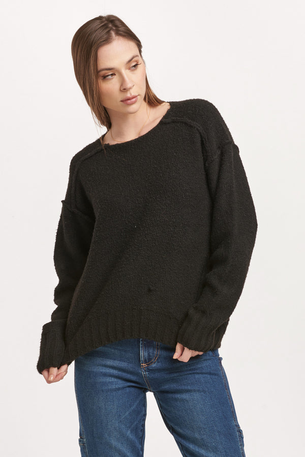 Dear John Jenna Sweater Black Sweater - The Attic Boutique