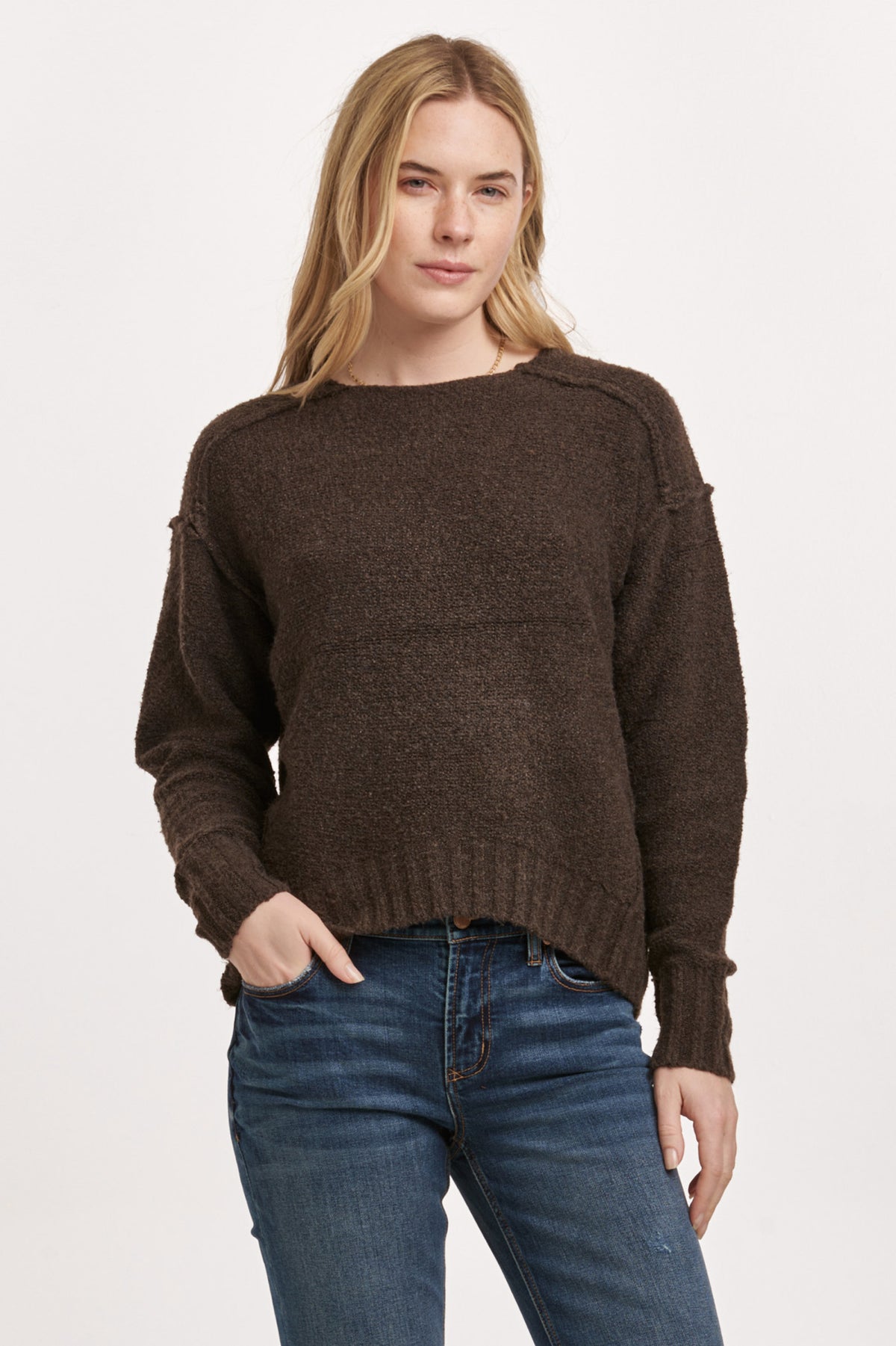 Dear John Jenna Brown Sweater Sweater - The Attic Boutique