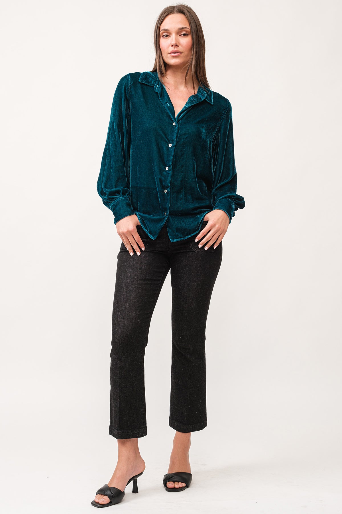 Dear John Mirabelle Deep Teal Top Top - The Attic Boutique