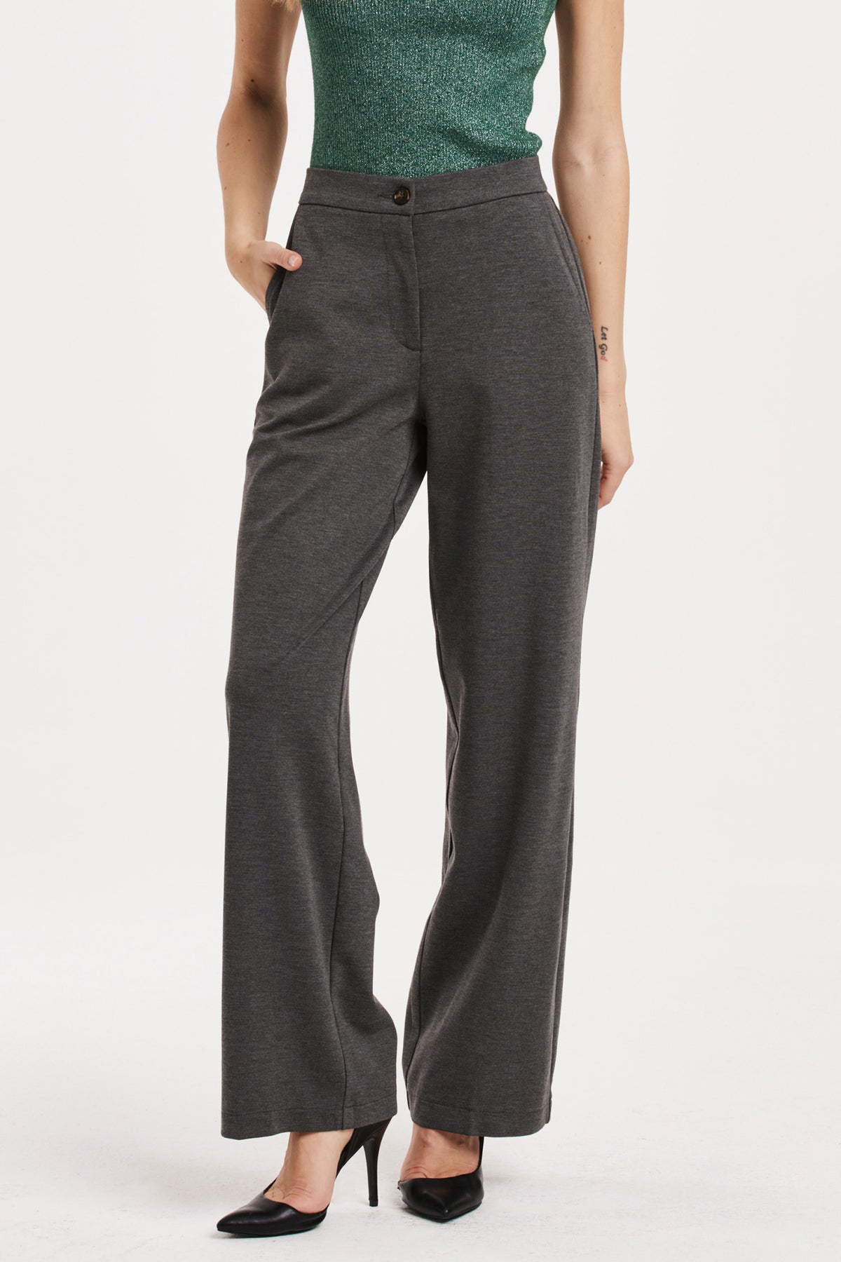 Another Love Bishop Grey Pant Bottoms - The Attic Boutique