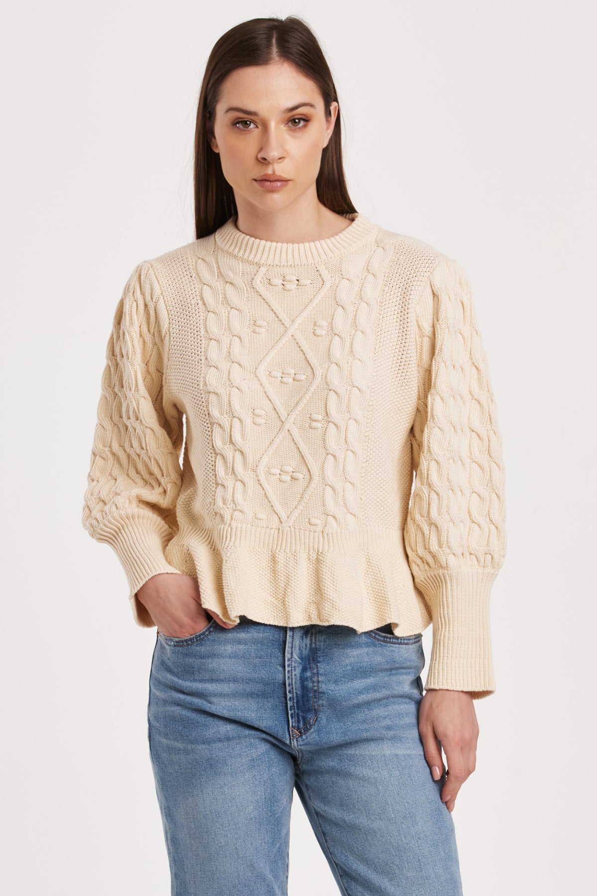 Another Love Stefania Cream Sweater Sweater - The Attic Boutique