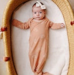 Newborn Knotted Gown - Cooper