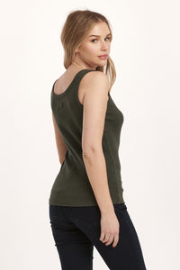 Dear John Paula Deep Emerald Tank  - The Attic Boutique