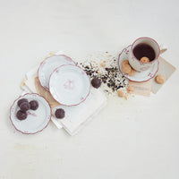 Holiday Scalloped Stoneware Plates