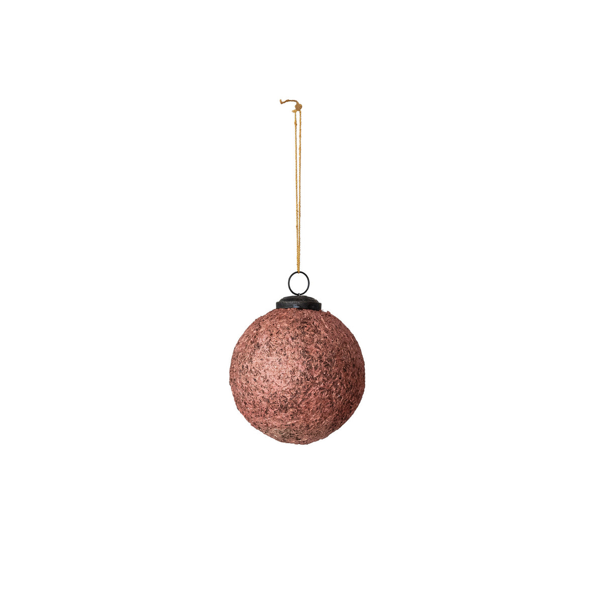 Pink Foiled Glass Ornament
