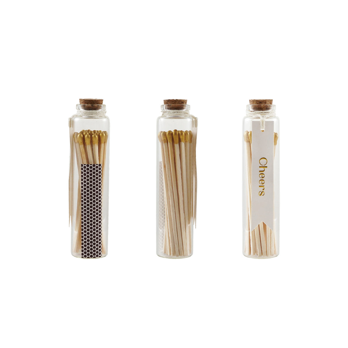 Glass Bottle Match Holder