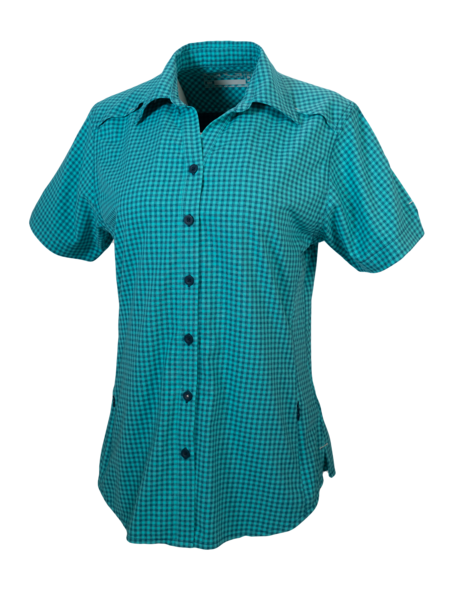 Ladie's Caribbean Tekcheck Button Down - the-attic-boutique-and-gift