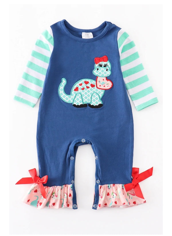 The Attic Boutique Ruffled Turtle Romper Baby & Toddler - The Attic Boutique